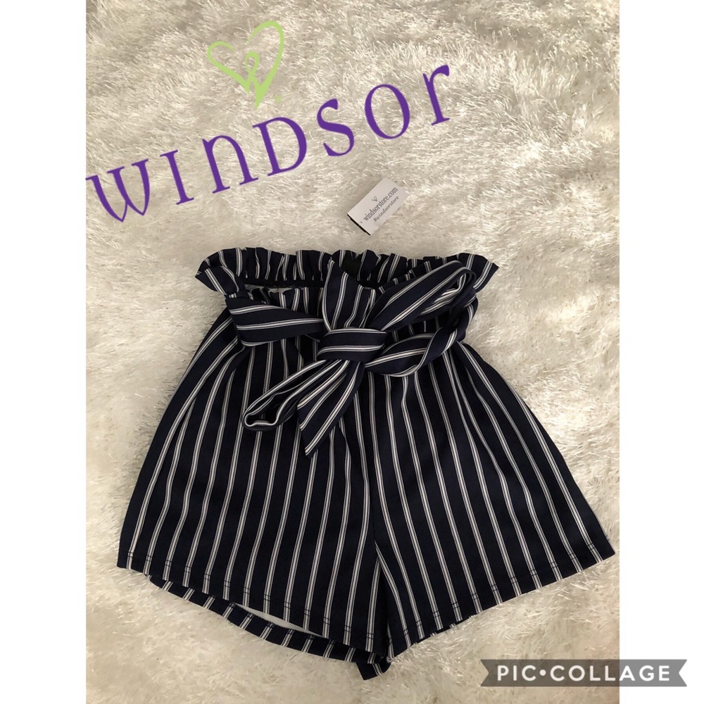 High Waisted Striped Shorts